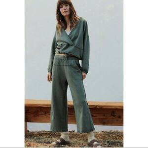 NEW Anthropologie Saturday Sunday SharonWide-Leg Lounge Pull-On Pants Large